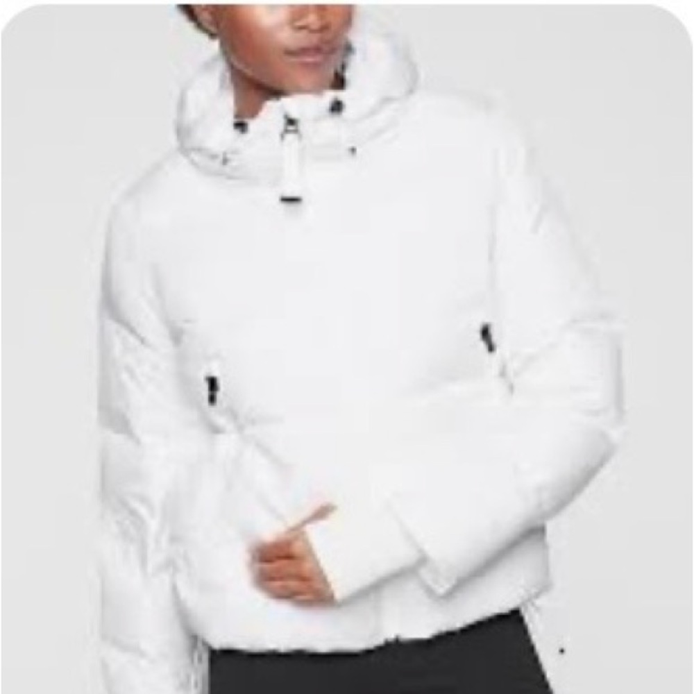 Athleta Women's Snowy White Puffer Coat